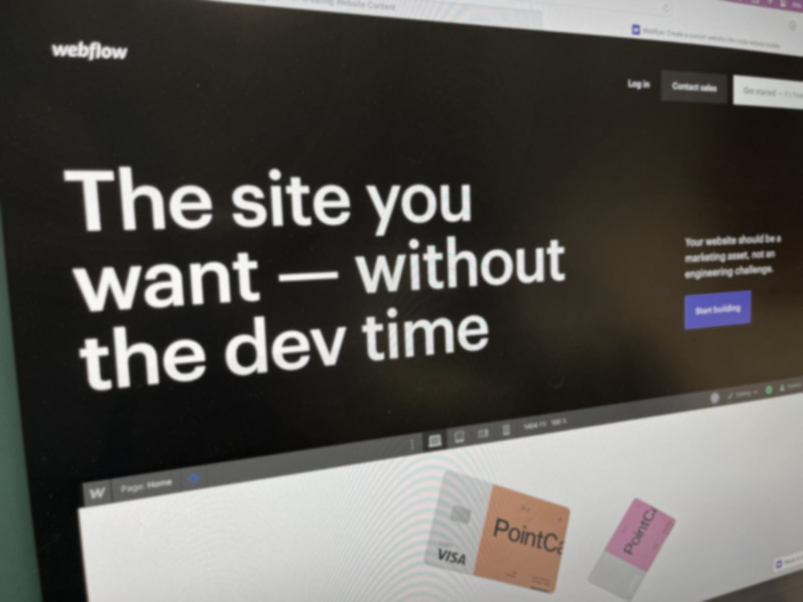 Skjermbilde av en moderne nettside