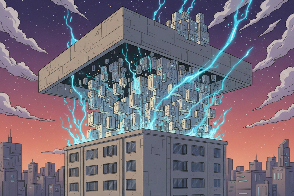 Grafisk illustrasjon som symboliserer ubegrenset vekst og fjerning av tekniske begrensninger.