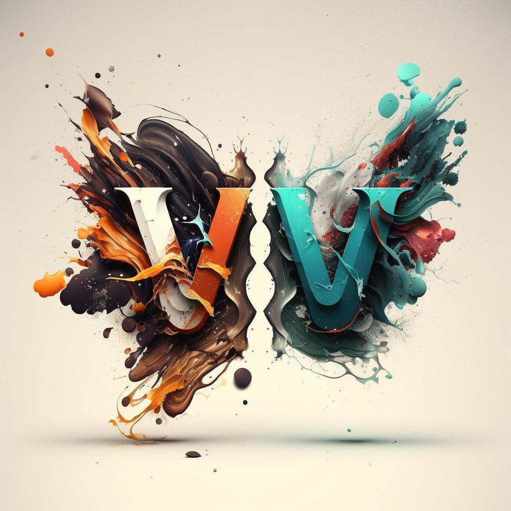 To bokstaver som kolliderer