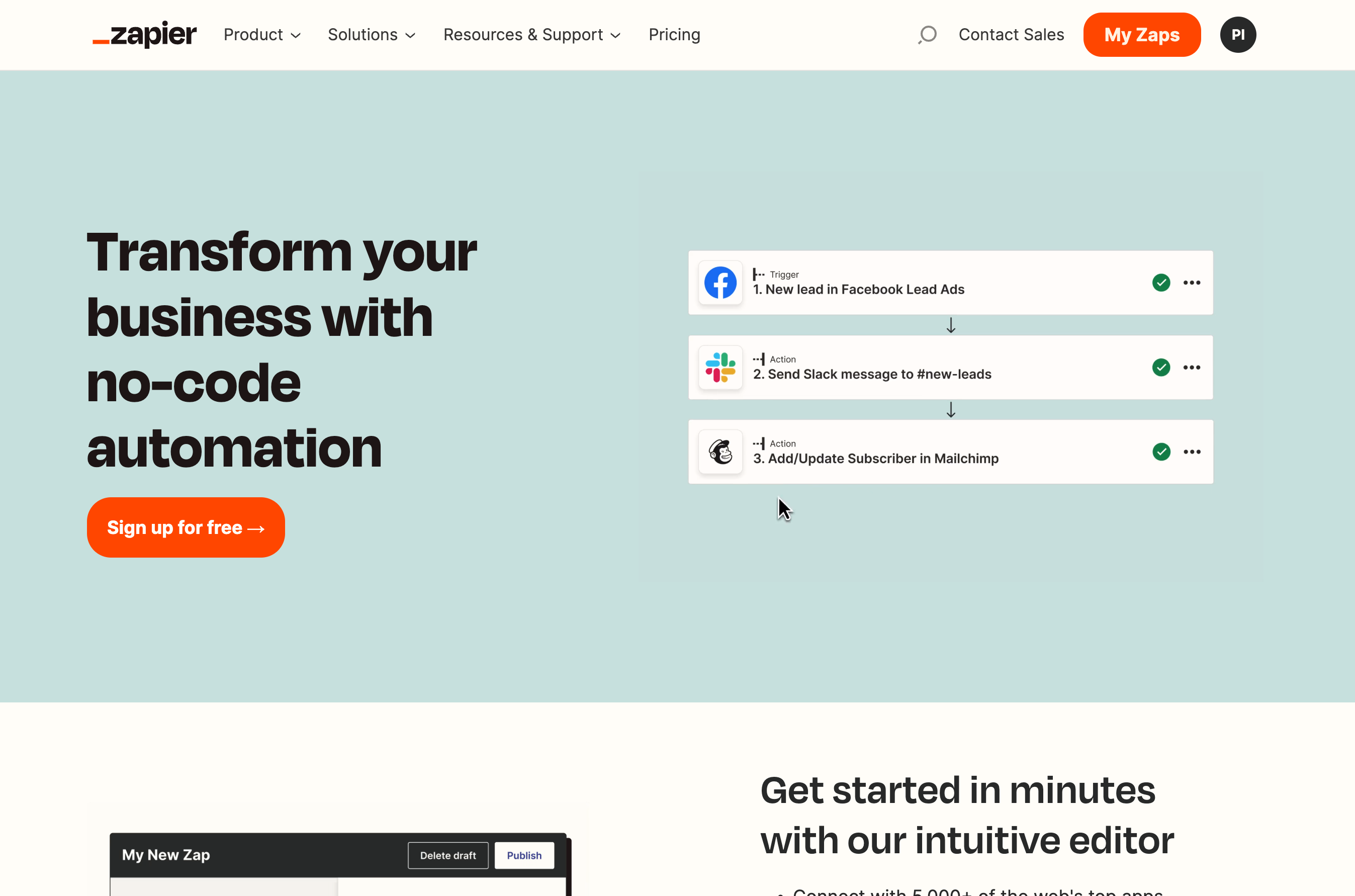 Skjermdump av automatiseringsplattform