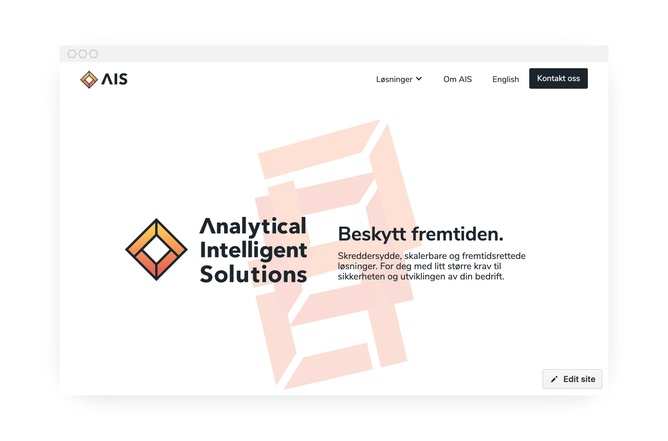 Skjermdump fra forsiden, AIS